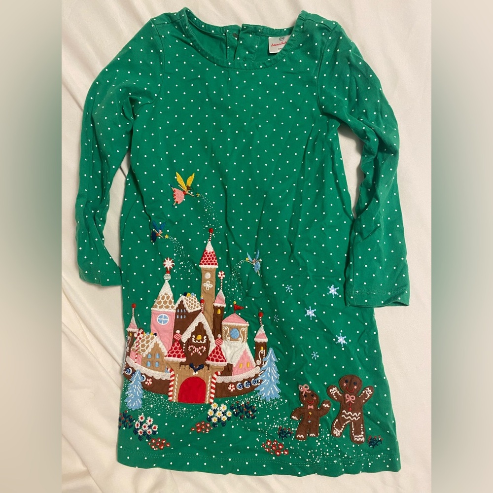Hanna Andersson Holiday Gingerbread Tunic Dress size 6/7